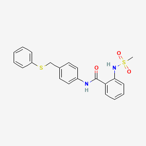 2-[(methylsulfonyl)amino]-N-{4-[(phenylthio)methyl]phenyl}benzamide