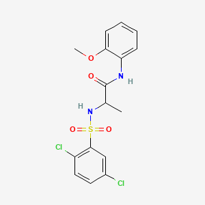 2-[(2,5-dichlorophenyl)sulfonylamino]-N-(2-methoxyphenyl)propanamide