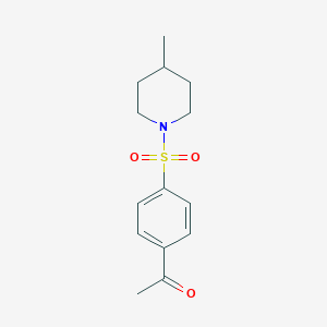 molecular formula C14H19NO3S B420205 1-{4-[(4-Methylpiperidin-1-yl)sulfonyl]phenyl}ethan-1-one CAS No. 333787-88-5