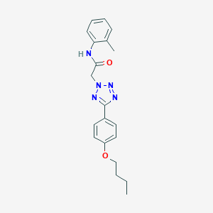 molecular formula C20H23N5O2 B420206 2-[5-(4-butoxyphenyl)-2H-tetraazol-2-yl]-N-(2-methylphenyl)acetamide 