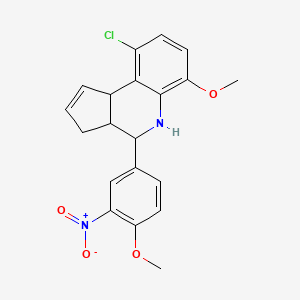 molecular formula C20H19ClN2O4 B4202066 9-chloro-6-methoxy-4-(4-methoxy-3-nitrophenyl)-3a,4,5,9b-tetrahydro-3H-cyclopenta[c]quinoline 