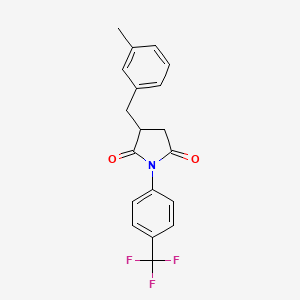 3-[(3-Methylphenyl)methyl]-1-[4-(trifluoromethyl)phenyl]pyrrolidine-2,5-dione