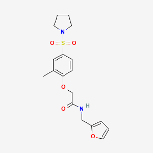 N-(2-furylmethyl)-2-[2-methyl-4-(1-pyrrolidinylsulfonyl)phenoxy]acetamide