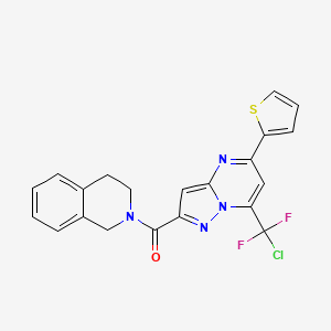 2-{[7-[chloro(difluoro)methyl]-5-(2-thienyl)pyrazolo[1,5-a]pyrimidin-2-yl]carbonyl}-1,2,3,4-tetrahydroisoquinoline