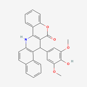 7-(4-hydroxy-3,5-dimethoxyphenyl)-7,14-dihydro-6H-benzo[f]chromeno[4,3-b]quinolin-6-one