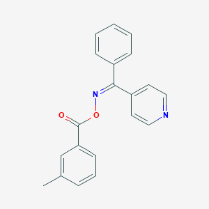 molecular formula C20H16N2O2 B420212 phenyl(4-pyridinyl)methanone O-(3-methylbenzoyl)oxime 