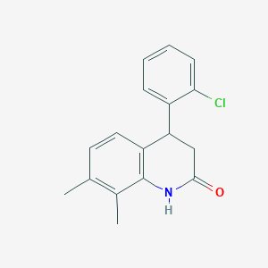 4-(2-chlorophenyl)-7,8-dimethyl-3,4-dihydro-2(1H)-quinolinone