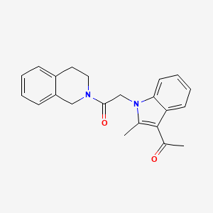 1-{1-[2-(3,4-dihydro-2(1H)-isoquinolinyl)-2-oxoethyl]-2-methyl-1H-indol-3-yl}ethanone