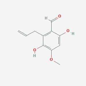 molecular formula C11H12O4 B420214 2-Allyl-3,6-dihydroxy-4-methoxybenzaldehyde 