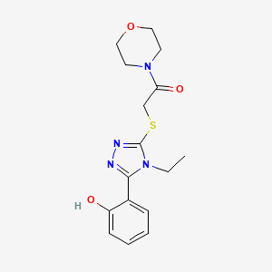 2-(4-ethyl-5-{[2-(4-morpholinyl)-2-oxoethyl]thio}-4H-1,2,4-triazol-3-yl)phenol