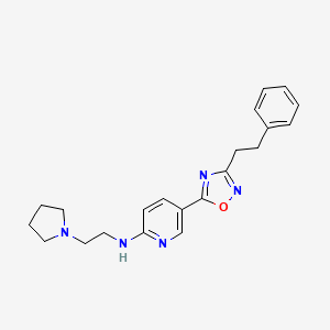 5-[3-(2-phenylethyl)-1,2,4-oxadiazol-5-yl]-N-[2-(1-pyrrolidinyl)ethyl]-2-pyridinamine