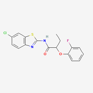 N-(6-chloro-1,3-benzothiazol-2-yl)-2-(2-fluorophenoxy)butanamide