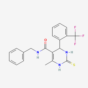 N-benzyl-6-methyl-2-thioxo-4-[2-(trifluoromethyl)phenyl]-1,2,3,4-tetrahydro-5-pyrimidinecarboxamide