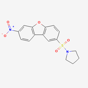 1-[(7-nitrodibenzo[b,d]furan-2-yl)sulfonyl]pyrrolidine