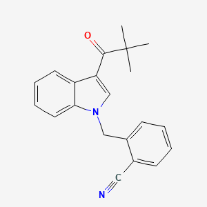 2-{[3-(2,2-dimethylpropanoyl)-1H-indol-1-yl]methyl}benzonitrile