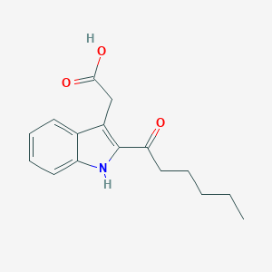 (2-hexanoyl-1H-indol-3-yl)acetic acid