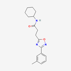 N-cyclohexyl-3-[3-(3-methylphenyl)-1,2,4-oxadiazol-5-yl]propanamide