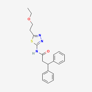 N-[5-(2-ethoxyethyl)-1,3,4-thiadiazol-2-yl]-3,3-diphenylpropanamide