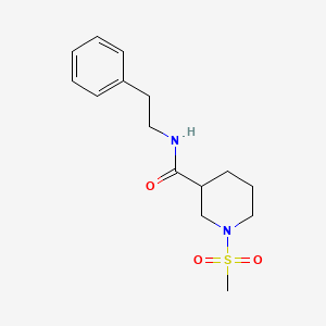 1-(methylsulfonyl)-N-(2-phenylethyl)-3-piperidinecarboxamide