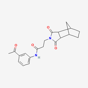 N-(3-acetylphenyl)-3-(3,5-dioxo-4-azatricyclo[5.2.1.0~2,6~]dec-4-yl)propanamide