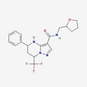 5-phenyl-N-(tetrahydro-2-furanylmethyl)-7-(trifluoromethyl)-4,5,6,7-tetrahydropyrazolo[1,5-a]pyrimidine-3-carboxamide