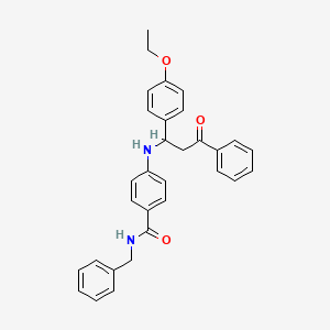 N-benzyl-4-{[1-(4-ethoxyphenyl)-3-oxo-3-phenylpropyl]amino}benzamide