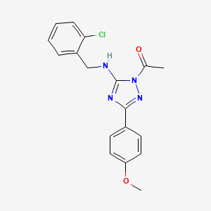 1-acetyl-N-(2-chlorobenzyl)-3-(4-methoxyphenyl)-1H-1,2,4-triazol-5-amine