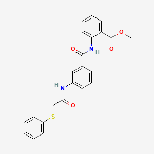 methyl 2-[(3-{[(phenylthio)acetyl]amino}benzoyl)amino]benzoate