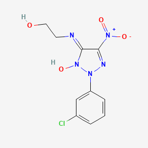 molecular formula C10H10ClN5O4 B4202300 2-{[2-(3-chlorophenyl)-5-nitro-3-oxido-2H-1,2,3-triazol-4-yl]amino}ethanol 