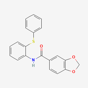 N-[2-(phenylthio)phenyl]-1,3-benzodioxole-5-carboxamide