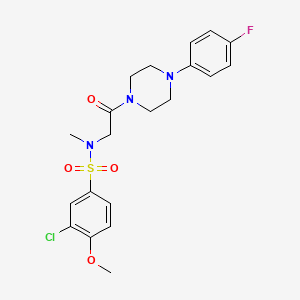 3-chloro-N-{2-[4-(4-fluorophenyl)-1-piperazinyl]-2-oxoethyl}-4-methoxy-N-methylbenzenesulfonamide