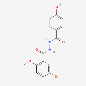 5-bromo-N'-(4-hydroxybenzoyl)-2-methoxybenzohydrazide