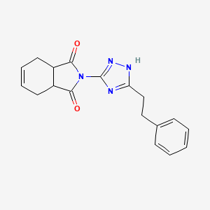 2-[3-(2-phenylethyl)-1H-1,2,4-triazol-5-yl]-3a,4,7,7a-tetrahydro-1H-isoindole-1,3(2H)-dione