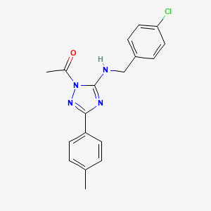 1-acetyl-N-(4-chlorobenzyl)-3-(4-methylphenyl)-1H-1,2,4-triazol-5-amine