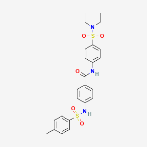 N-{4-[(diethylamino)sulfonyl]phenyl}-4-{[(4-methylphenyl)sulfonyl]amino}benzamide