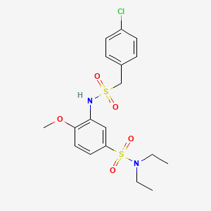 3-{[(4-chlorobenzyl)sulfonyl]amino}-N,N-diethyl-4-methoxybenzenesulfonamide