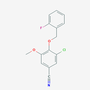 3-chloro-4-[(2-fluorobenzyl)oxy]-5-methoxybenzonitrile