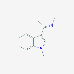 molecular formula C13H16N2 B420246 N-[1-(1,2-dimethyl-1H-indol-3-yl)ethylidene]-N-methylamine 