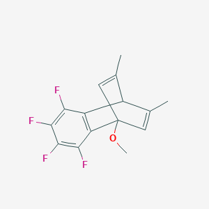 Methyl 3,4,5,6-tetrafluoro-9,12-dimethyltricyclo[6.2.2.0~2,7~]dodeca-2,4,6,9,11-pentaen-1-yl ether