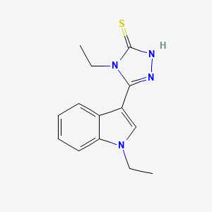 4-ethyl-5-(1-ethyl-1H-indol-3-yl)-2,4-dihydro-3H-1,2,4-triazole-3-thione