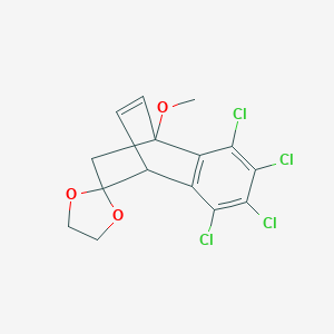 molecular formula C15H12Cl4O3 B420250 5,6,7,8-Tetrachloro-1-methoxy-1,2,3,4-tetrahydrospiro[1,4-ethenonaphthalene-3,2'-(1,3)-dioxolane] 