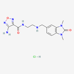 4-amino-N-(2-{[(1,3-dimethyl-2-oxo-2,3-dihydro-1H-benzimidazol-5-yl)methyl]amino}ethyl)-1,2,5-oxadiazole-3-carboxamide hydrochloride