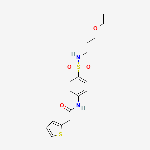 N-(4-{[(3-ethoxypropyl)amino]sulfonyl}phenyl)-2-(2-thienyl)acetamide