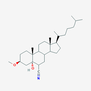 molecular formula C29H49NO2 B420253 5-Hydroxy-3-methoxycholestane-6-carbonitrile 