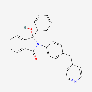 molecular formula C26H20N2O2 B4202548 3-hydroxy-3-phenyl-2-[4-(4-pyridinylmethyl)phenyl]-1-isoindolinone 