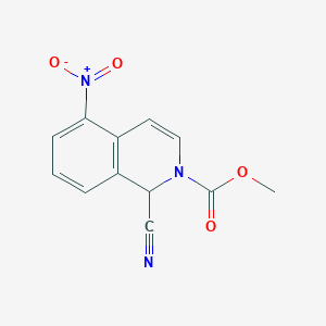 molecular formula C12H9N3O4 B420260 methyl 1-cyano-5-nitro-2(1H)-isoquinolinecarboxylate CAS No. 65325-51-1