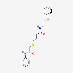 4-[(2-anilino-2-oxoethyl)thio]-N-(2-phenoxyethyl)butanamide