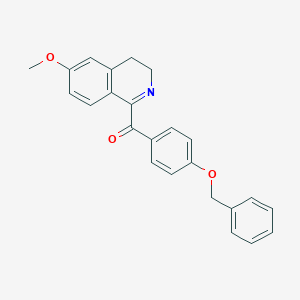 molecular formula C24H21NO3 B420261 [4-(Benzyloxy)phenyl](6-methoxy-3,4-dihydro-1-isoquinolinyl)methanone 