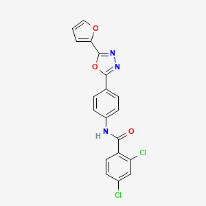 2,4-dichloro-N-{4-[5-(2-furyl)-1,3,4-oxadiazol-2-yl]phenyl}benzamide