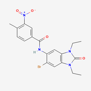 N-(6-bromo-1,3-diethyl-2-oxo-2,3-dihydro-1H-benzimidazol-5-yl)-4-methyl-3-nitrobenzamide